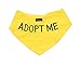 ADOPT ME Yellow Dog Bandana quality personalised embroidered message neck scarf fashion accessory Donate To Your Local Charity