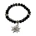 Bavarian Bracelet Edelweiss with Imitation Pearls (black) - German Dirndl Jewelry