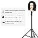 Klvied Adjustable Tripod Wig Stand with T-Pins, Metal Mannequin Head Stand, Heavy Duty Canvas Wig Head Stand Holder for Cosmetology Hairdressing Training, Wig Making with Portable Carrying Bag, Black