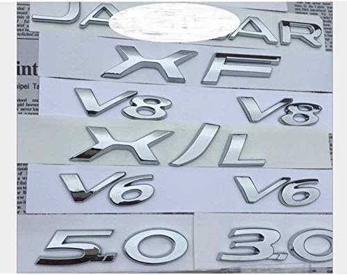 B08fr4q3l3 3 0 車のロゴステッカーデカール V6 車のロゴステッカーデカール Xe 車のクロムのロゴ ビューティー V8 Xjl Fp V8 Xfl Xf 5 0 クローム文字awdブートトランクリアのバッジエンブレムエンブレムバッジのために Xj Color Rear Leopard Ft