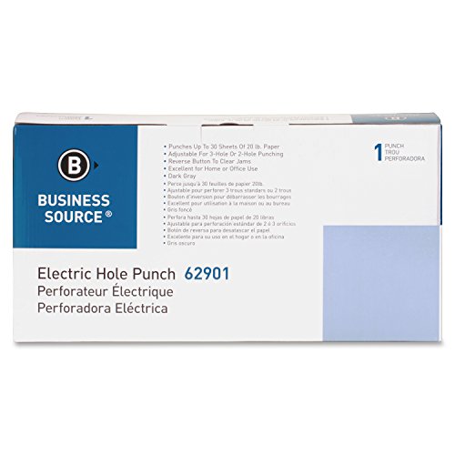 Business Source Desktop Hole Punches Powered Multi-Hole Paper Punch (62901)