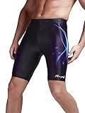 Neleus Men's Jammer Swimsuit Fashion Swimwear,Blue,USA S,ASIAN L