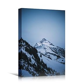 signwin Canvas Wall Art Snowy Tops Cool Dramatic...