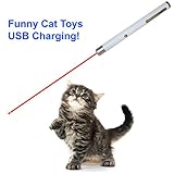Cat Laser Toys - Crazy Cat Chase Toys - Interactive LED Light Pet Toys - Laser Light Training Tools - USB Charger
