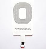 Wireless Charger Receiver Ultra-thin Qi Standard Wireless Charging Receiver Patch Module for iphone 5 5S 5C 6 6S 7 Universal Receiver White Color (For iphone 6 plus 7 plus)