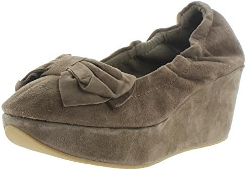 Restricted Darla Women's Elastic Wedge Platform Dress Shoes Bow