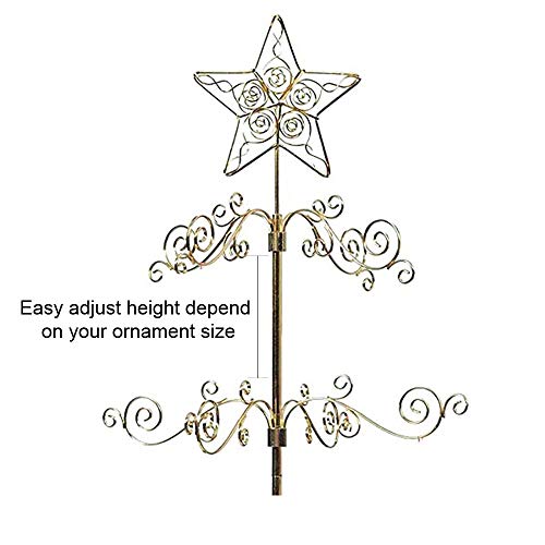 HOHIYA 24 Inch Metal Ornament Display Tree Stand Rotating Holder Hanger