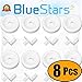 BlueStars WD35X21038 Dishwasher Lower Rack Wheel and Stud - Compatible with GE Kenmore Dishwashers - Easy to Install - Replaces WD12X10267 PS11726733 AP59863653 - PACK OF 8