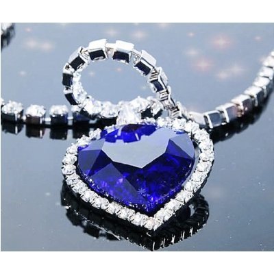 Niceeshop(tm) heart shaped alloy rhinestone crystal chain pendant…