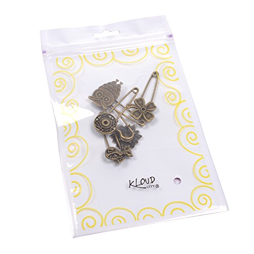 KLOUD City® 5 Pcs Bronze Vintage Hijab Pins /Brooch Pins 