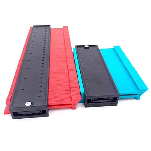 Plastic Contour Gauge, 5 Inch and 10 Inch Profile Gauge Measure Ruler Contour Duplicator for Precise Measurement Tiling Laminate Wood Marking Tool