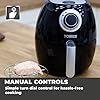 Tower T17005 Health Manual Air Fryer Oven with Rapid Air Circulation and 30 Min Timer, 3.2 Litre, Black