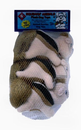Squeakin' Animals Squeaky Plush Dog Toys, Replacement Hide a Squirrel Squeak Toys by Outward Hound, 3 pack