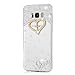 YOKIRIN for Samsung Galaxy S8 Plus Case, Crystal Clear Transparent Handmade Bling Shiny Crystal Diamond Design PC Hard Shell Full Protective Case Cover for Samsung Galaxy S8 Plus, Holy Love