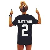 YITAN Women Fashion Print Cotton Casual Short Sleeve T shirt Top Tees Black Small