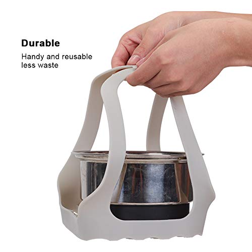 Alselo Pressure Cooker Bakeware Sling for Instant Pot 6 Qt/8 Qt, Silicone Portable Steaming basket, Anti-scalding Steamer Rack (Gray)