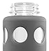 Ello Pure Glass Water Bottle with Silicone Sleeve, 20 oz, Grey Fizz