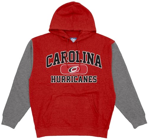 Blue 84 Carolina Hurricanes NHL Officially Licensed Colorblock Hooded Sweatshir…