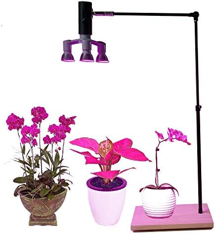 60W Led Plant Grow Lights Stand&Fixture&Bracket Rack with 3in1 Led Growing Lamp Full Spectrum for Home Indoor Plants Growing (with 3in1 Bulb)