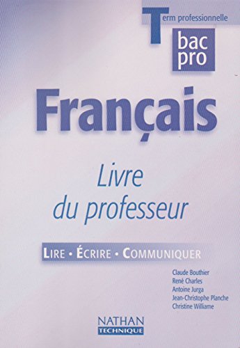 Français, terminale professionnelle
