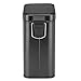 mDesign Small Modern 1.3 Gallon Rectangle Metal Lidded Step Trash Can, Compact Garbage Bin with Removable Liner Bucket and Handle for Bathroom, Kitchen, Craft Room, Office, Garage - Black