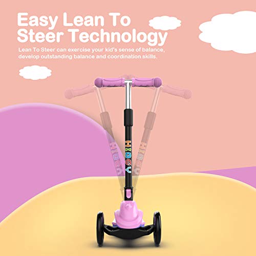 Hiboy Q1 Scooter for Kids 4 Adjustable Heights, 3 Wheels with 2 LED