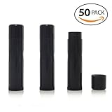 Milliard Empty Lip Balm Tubes, Empty Lip Balm Containers BPA Free - Black 50 Count