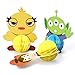 TICIAGA 7pcs Toy Inspired Story Honeycomb Centerpieces, Table Topper for Birthday Party Decor, Double Sided Cake Topper, Photo Booth Props, Toy 4th Kids Party Favor Supplies Mix of Fork, Ducky, Bunny