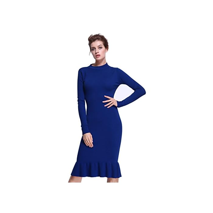 Long Sleeve Mermaid Tunic Sweater Dress 