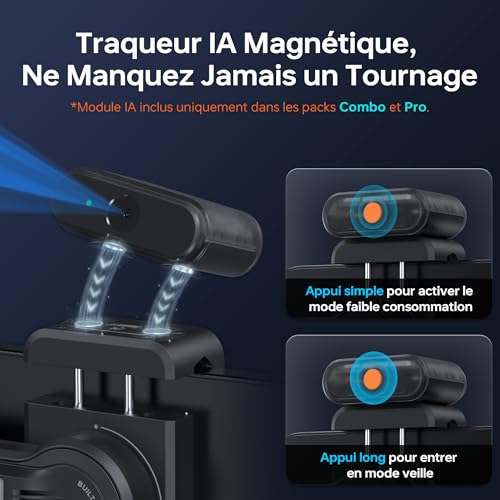 ZHIYUN Smooth-5S AI Pro[Official] Smartphone Stabilizer, Handy Gimbal 3 Axis with Tripod, AI Tracker, Charging Lights, Mobile Phone Stabilizer, for Vlog, Youtube, TikTok