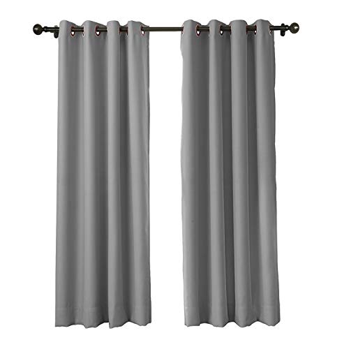 cololeaf Privacy Room Divider Solid Grommet Top Heavy Thick Thermal Drape Curtain Panel for Hospital Ward Clinic Lab SPA Hotel Office Living Room, Grey 8ft Wide x 7ft Height (1 Panel)