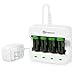 [Upgrade] Enegitech CR123a Rechargeable Lithium Battery 3.7V 750mAh 4Pack and Arlo Battery Charger for Arlo Security Camera VMC3030 VMK3200 VMS3330 3430 3530