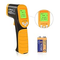 Oritronic Digital Laser Infrared Thermometer Temperature Gun Non-Contact -58℉~716℉ (-50℃ ~ 380℃) for Meat Refrigerator Pool Oven