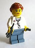 Genuine Lego Female Doctor Minifigure with Custom Syringe & Scalpel Accessories