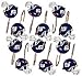 New York GIANTS NFL Set Bathroom Shower Curtain Hooks Rings