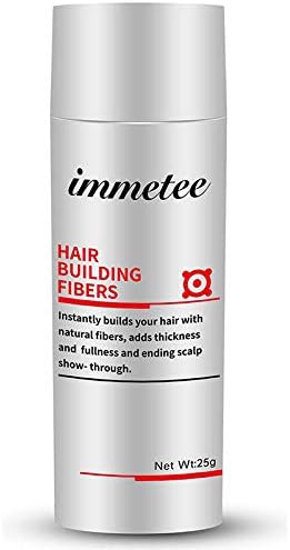 IMMETEE Keratin Hair Building Fibers Powder Conceal Instantly for Thinning Hair,Cover Up Hair Loss Natural Thickens for Men and Women-25g/0.88oz (BLACK)