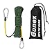 Gonex Static Climbing Rope, 8mm Safety High Strength Tree Climbing Rappelling Rope Indoor Gym Outdoor Hiking Magnet Fishing Fire Escape Rope 96ft Army Green