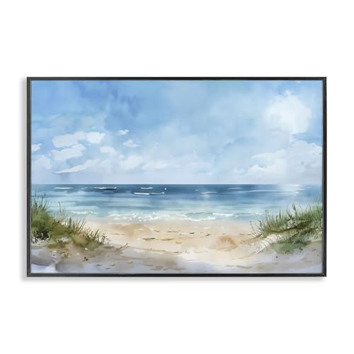Stupell Industries Serene Summer Beachscape Black Framed Giclee Art, design by…