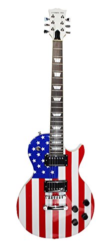 Stedman 200 Series Electric Guitar LP Style Single Cutaway - American Flag