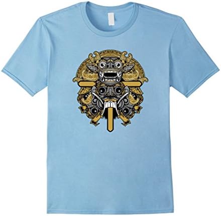 Mens Barong Rangda Spiritual Bali Hindus Myth Tee Shirt XL Baby Blue