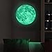 Beautyonline Glow in The Dark Moon Wall Decals 20cm Wall Sticker Luminous Sticker at Night Removable Adhesive Wall Decal for Kids Boy and Girl Bedroom