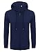 Hasuit Men's Slim Fit Long Sleeve lightweight Zip-up Hoodie With Pocket