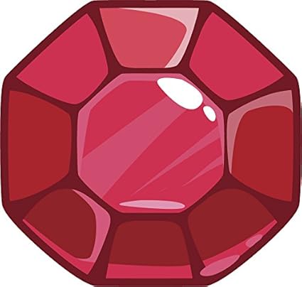 Amazon Com Circle Round Beveled Gemstone Birthstone Jewel Cartoon Vinyl Decal Sticker 4 Wide Ruby Red Automotive
