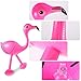Gejoy Set of 4 Inflatable Palm Trees and Beach Inflatable Pink Flamingo for Hawaiian Pool Summer Luau Party Decoration
