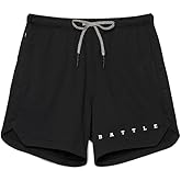 Battle Sports Fly 2.0 Kids Athletic Shorts - Lightweight 6” Inseam Sweat Wicking Drawstring Shorts with Built-in Cell Pocket