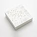 Confetti Hearts and Dots Beverage Cocktail Napkins - Set of 25 white paper napkins with gold foil