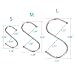 15 Pcs Round S Shaped Hooks S Hanging Hooks Hangers in Polished Stainless Steel Metal for Kitchen, Bedroom and Office
