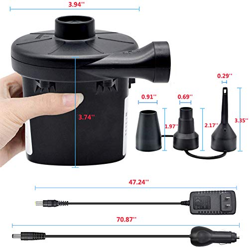 ONG NAMO Electric Pump for Inflatables, Portable Air Pump with 3