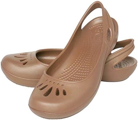 Amazon Crocs クロックス Thea Women セア レディース Relaxed Fit W9 25cm Bronze ブロンズ Crocs クロックス ファッションサンダル