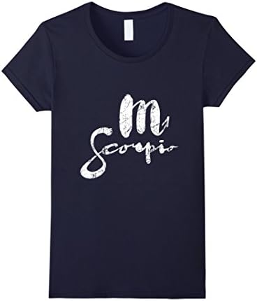 Womens ZODIAC SIGN SCORPIO T-Shirt Large Navy